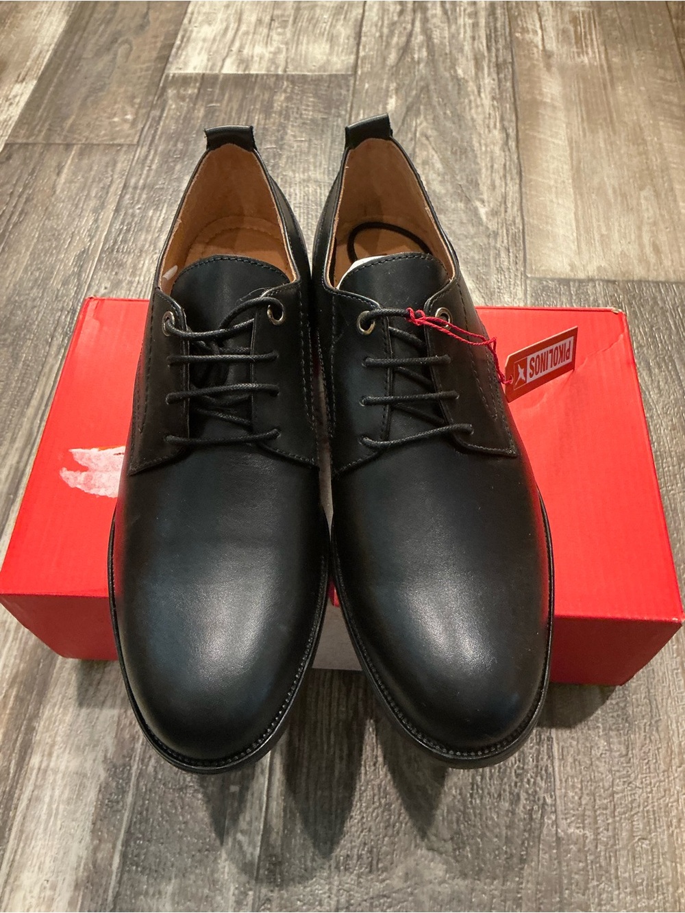 PIKOLINOS Women’s Black Leather Lace-Up Flats Size 41= US Size 10 - Picture 8 of 16